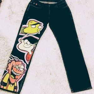 Ed Edd N Eddy Hand Painted Custom Jeans 
